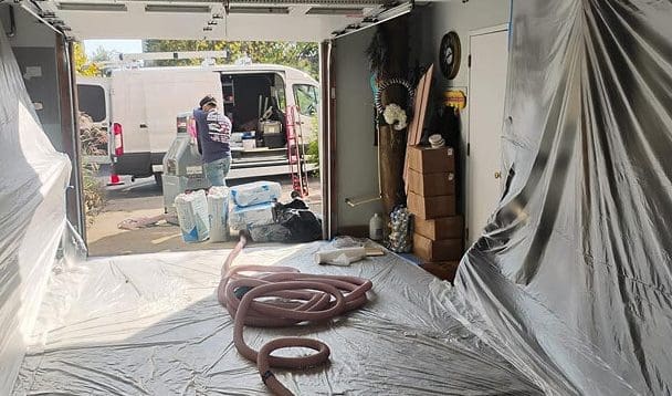 Garage preparation for insulation installation