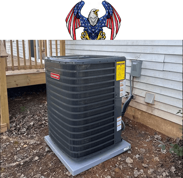 Outdoor Goodman AC unit installation