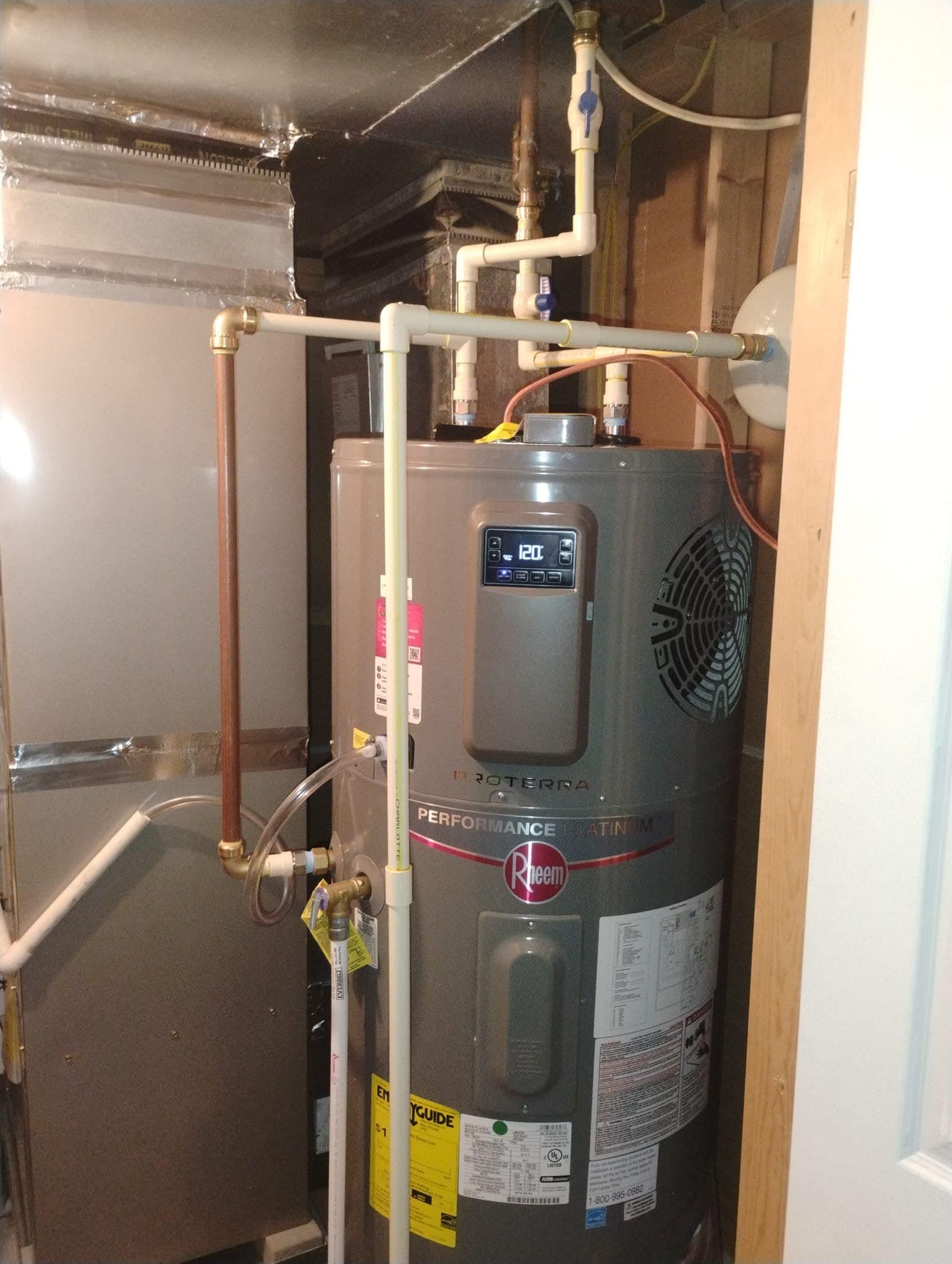 Rheem heat pump water heater installation