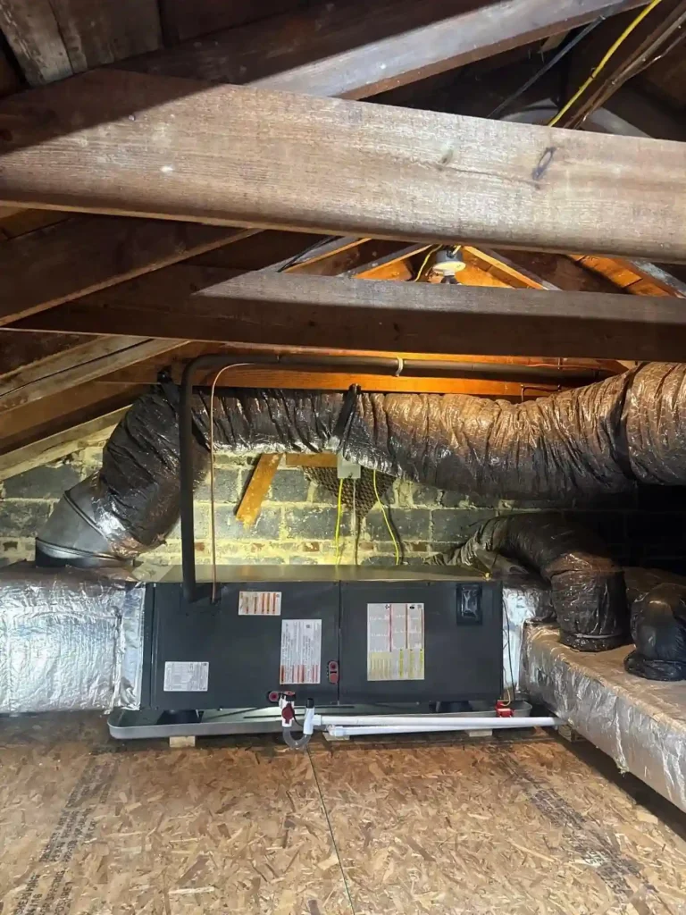 Family adjusting thermostat in Baltimore home to reduce energy bills